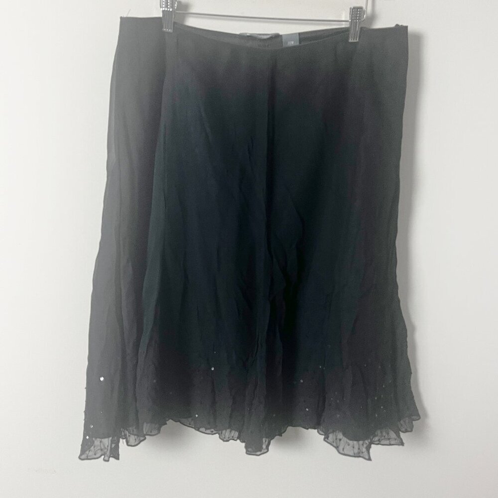 2/$30 Hillard & Hanson Woman Silk Chiffon Sequin Skirt 22W